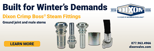 Ad January 2026 Dixon Crimp Boss Steam Fittings